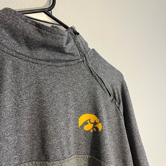 Iowa Hawkeyes Big Ten NCAA Women's Gray Rivalry Threads Asymmetrical 1/4 Zip - S - Picture 3 of 5